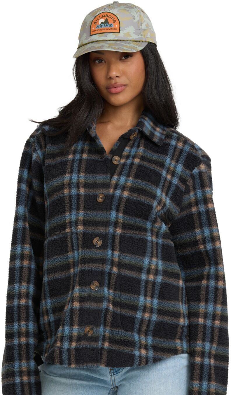 Fleecepullover BILLABONG "Breezy", Damen, Gr. L, schwarz (schwarz sands), Obermaterial: 100% Polyester., Sweatshirts Fleecepullover schwarz sands L