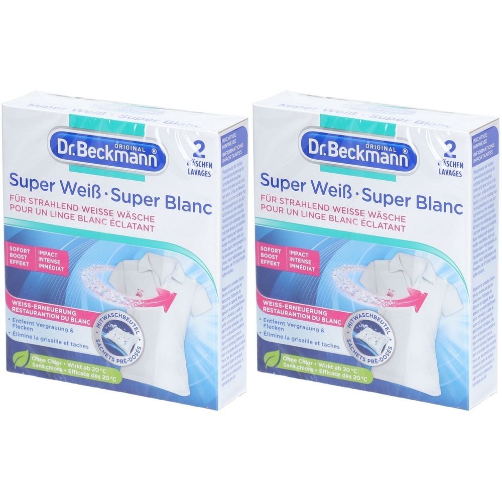 DR Beckmann Super Weiss - Waschmittel für strahlend weisse Wäsche x2 2x40 g Sonstige
