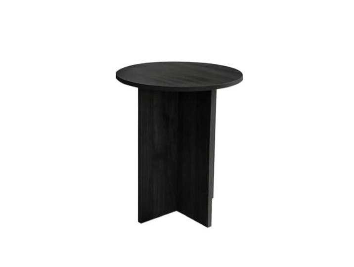 Couchtisch im Landhausstil Retro Kleiner runder Sofa-Beistelltisch Nachttisch(Schwarz,Groß)
