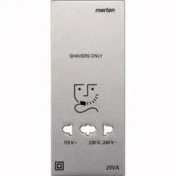 Merten Zentralplatte alu für Rasiersteckdose 213560