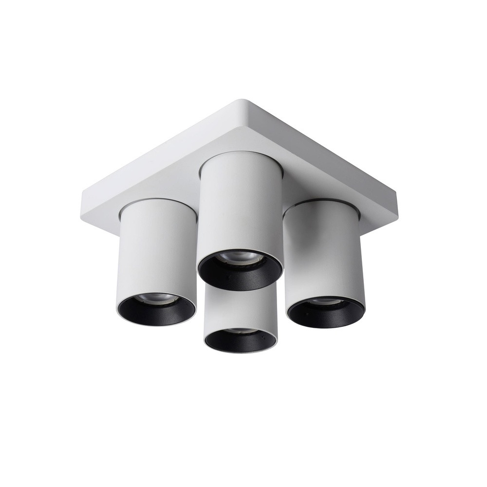Lucide Nigel Plafondspot 4-lichts wit aluminium