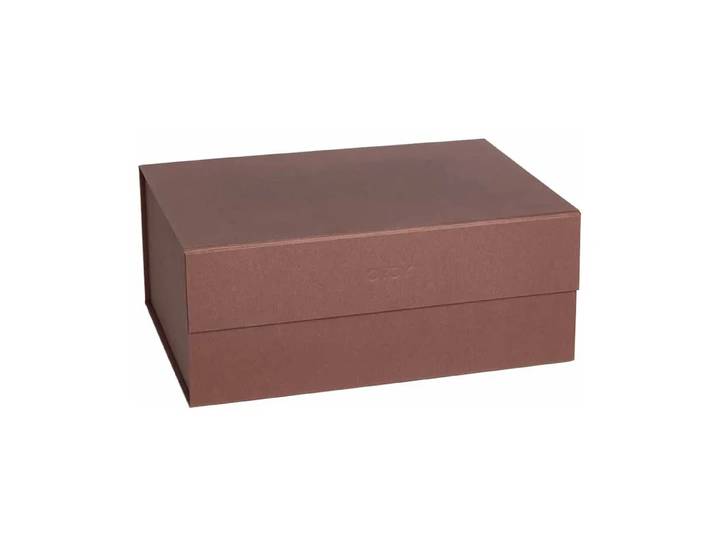 OYOY Boîte de rangement Hako A4 Caramel foncé