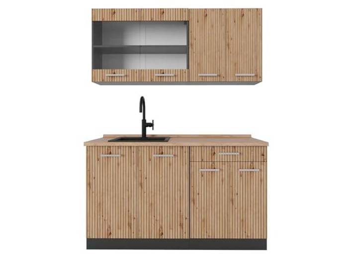 Vicco Küchenzeile R-Line, Artisan-Eiche, 140 cm