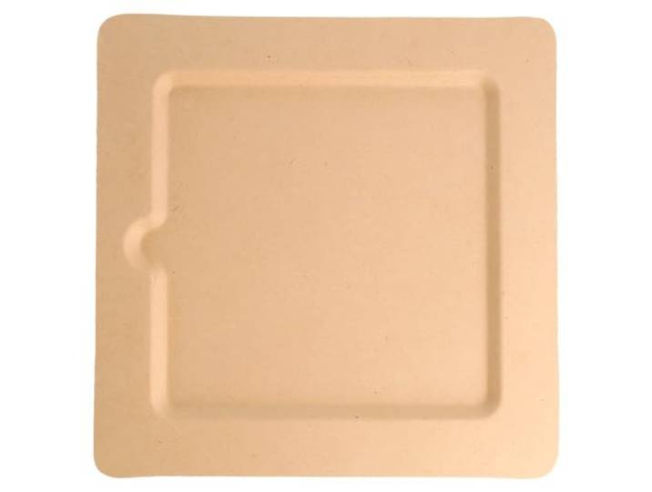 Teller Quadratisch Bionic 20X20X1 Cm Natur Zellulose - 50 Un.