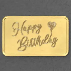 Goldbarren 2,5g Gravur "Happy Birthday"