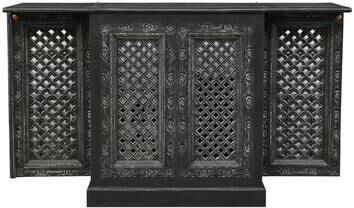 Taran Designs Edmond Expandable Wood Bar Cabinet with Stemware & Wine Bottle Storage