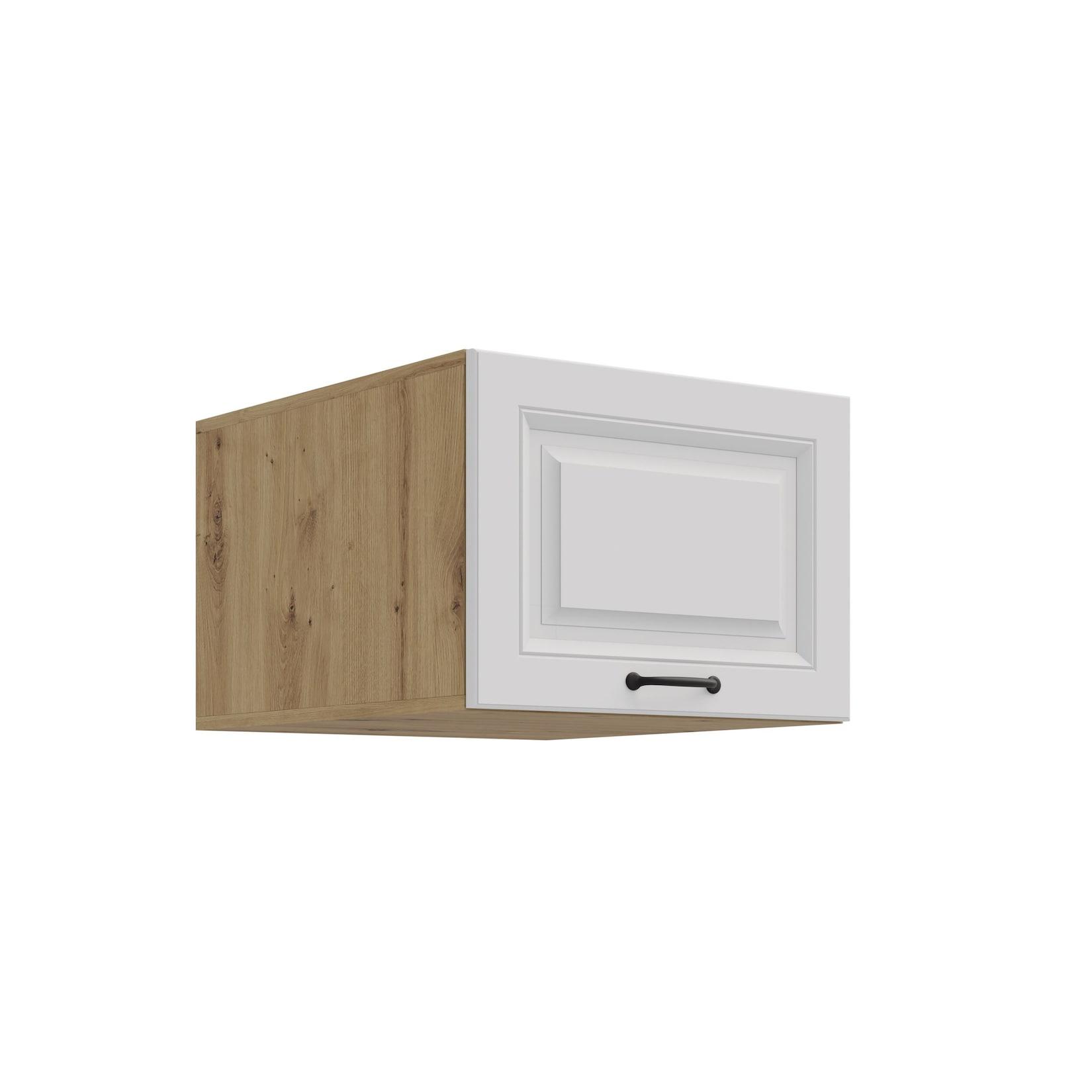 Aufsatzschrank Hochschrank 50 cm STILO Weiss Küchenzeile Küchenblock Küche