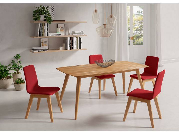 Esstisch HOME AFFAIRE, braun (buche, buche, buche), B:140cm H:75cm T:80cm, Tische, Esstisch, Breite 140 cm und 180 cm