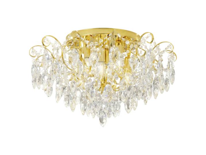 Deckenleuchte Fenoullet 1, Messingfarben, Metall, Glas, organisch, 35.5 cm, Lampen & Leuchten, Innenbeleuchtung, Deckenleuchten, Deckenleuchten