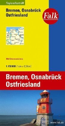 Falk Regionalkarte Bremen - Osnabrück - Ostfriesland 1:150 000 - Preis vom 09.10.2026 07:28:09 h