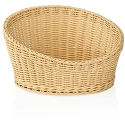 5x Korb Buffetkorb hellbeige Gastro rund ø 34,5 cm, Polypropylen