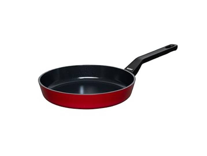Kelomat 3501-376, Bratpfanne, 24cm Durchmesser, EVO RED, keramische Antihaft-Versiegelung, Induktion, LBH 44.8x25.3x4.4, Gewicht 0.1.08kg, ergonomischer Kunststoffgriff, mit Flammschutz