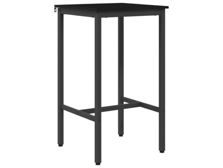 HFXHIJXQ Bartisch Stehtisch 52x52x90cm Holzwerkstoff Stahl Schwarz Vielseitiger Stehtisch fuer Esszimmer oder offene Wohnbereiche mit robustem Stahlgestell und kratzfester Tischplatte.