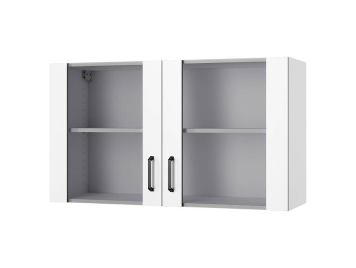 Armoire murale à portes 100 x 58 x 35cm Blanc/Blanc