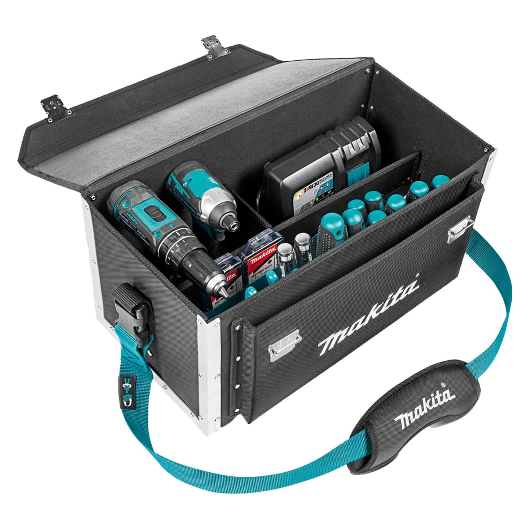 Makita E-15394 Extra verstärkte Werkzeugtasche mit verstellbaren Fächern. (20 Teile) (E-15394)
