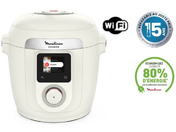 Multicuiseur connecté Moulinex Cookeo Wi-Fi 8 en 1 Rise CE952AF0