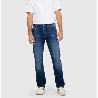 Tapered-fit-Jeans MAC "Jog´n Jeans", Herren, Gr. 35, Länge 34, light authentic used, Denim/Jeans, Obermaterial: 91% Baumwolle, 8% Polyester, 1% Elasthan, regular fit lang, Jeans, im Five-Pocket Style