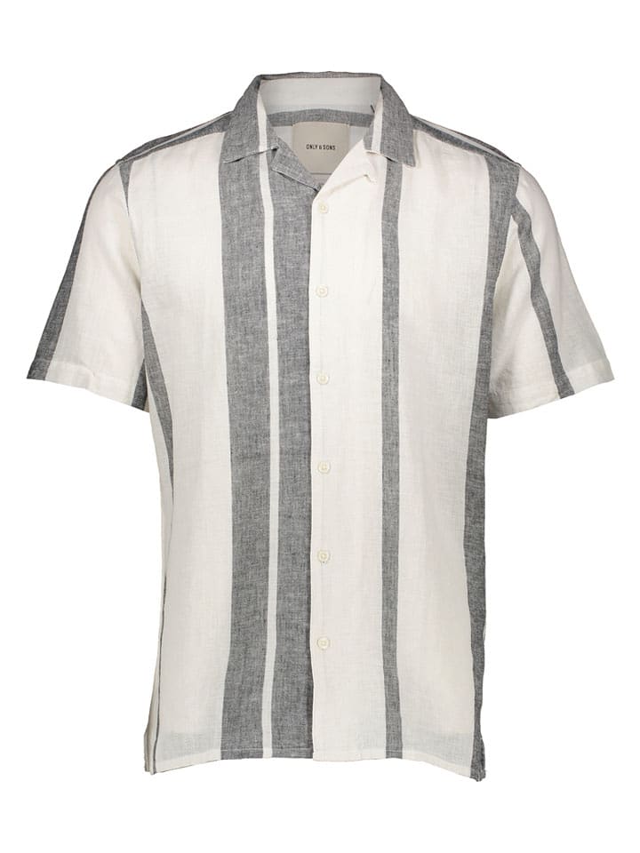 ONLY & SONS Hemd in Creme/ Grau - L