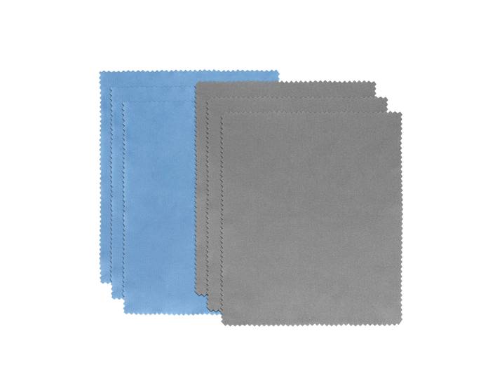 Mikrofasertuch Set 6-teilig 18 x 15 cm grau/blau