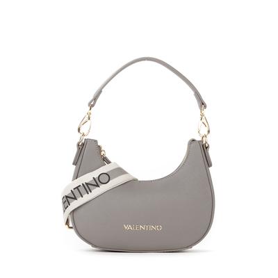 Hobo VALENTINO BAGS "ZERO RE", Damen, Gr. B/H/T: 22cm x 19cm x 6cm, grau (hellgrau), Lederimitat, Taschen Hobo, Damen Clutch, Umhängetasche mit abnehmbarem Tragegriff