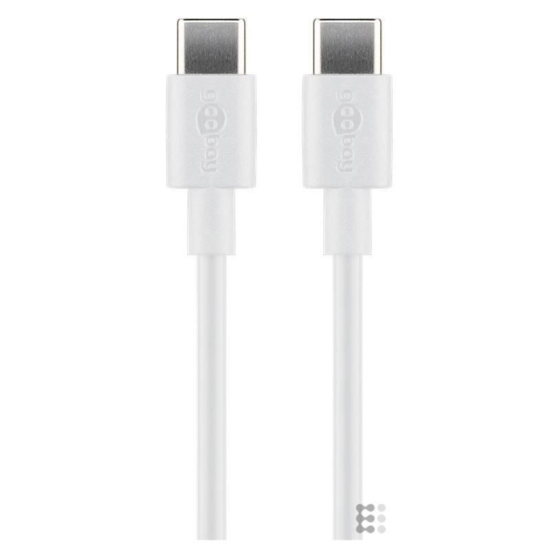 Goobay 66317 USB Kabel 1 m 2.0 USB C Weiss (1 m, USB 2.0) (66317)