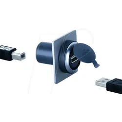 RAFI 40.13.94 - FS+ 22 - USB-Durchführung - rund, schiefergrau