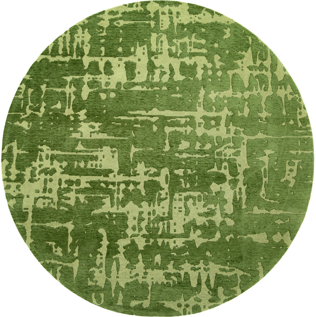 Louis de Poortere Structures Baobab Perrier's Green Recycled P.E.T Area Rug Green Round 140 cm