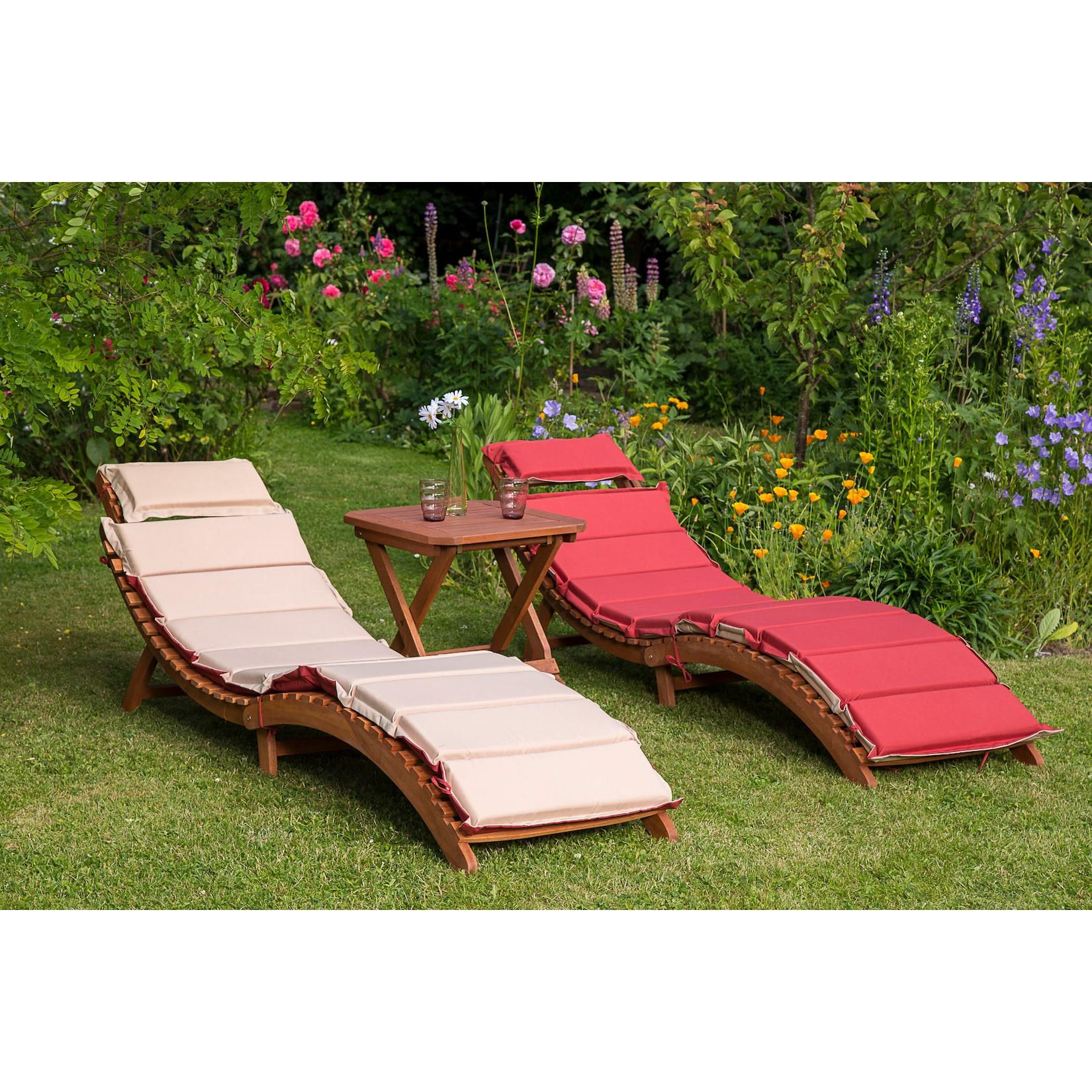 Merxx Set Ipanema 5tlg. 2 Liegen, Wendekissen, 1 Hocker