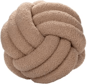 Inspire Picks Handwoven Knotted Ball Pillow Eco Friendly Decorative Plush Throw Cushion khaki