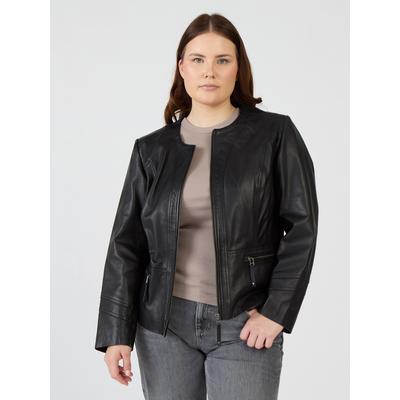 Bikerjacke JCC "731-II", Damen, Gr. 54, schwarz, Obermaterial: 100% Leder Schaf. Futter: 100% Baumwolle. Ärmelfutter: 100% Polyester, Jacken