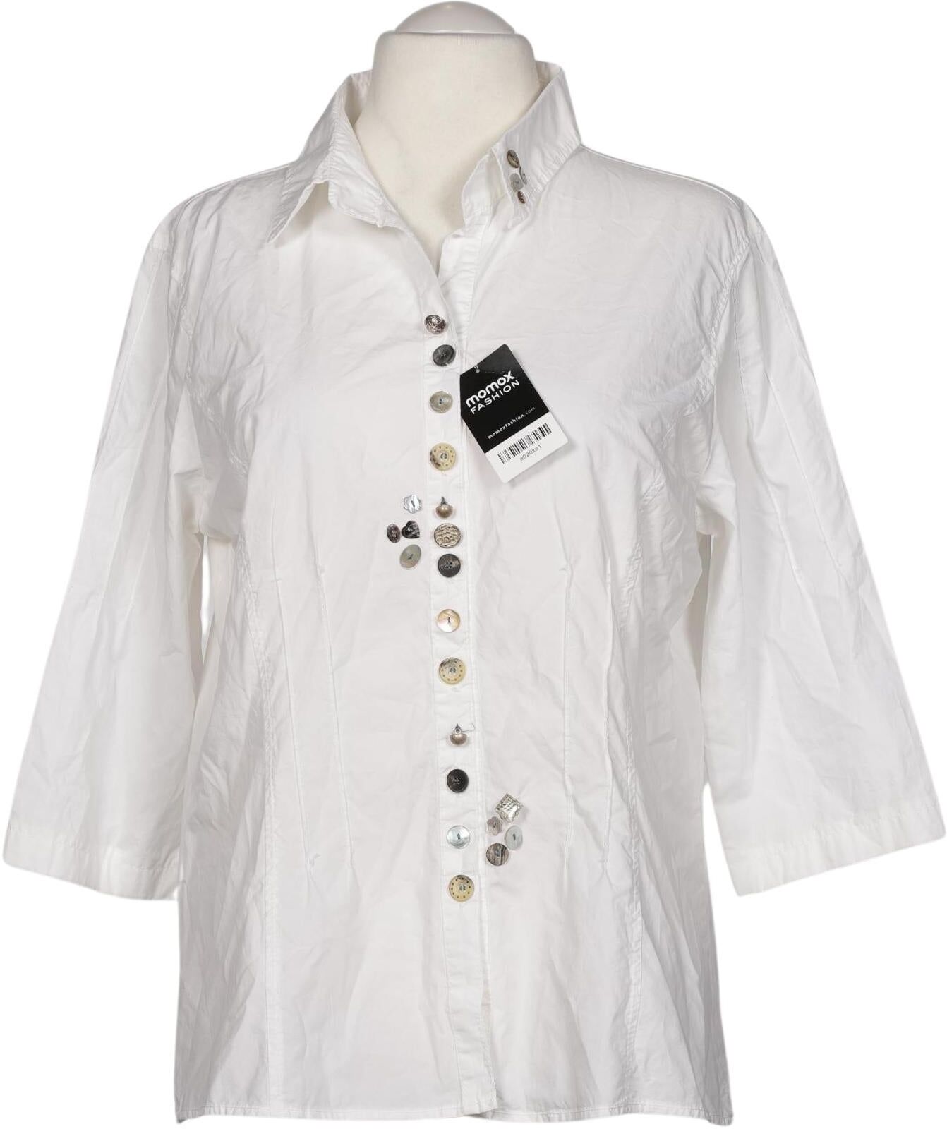 Elisa Cavaletti Damen Bluse, Weiß, Gr. Xxl, Baumwolle - Second Hand