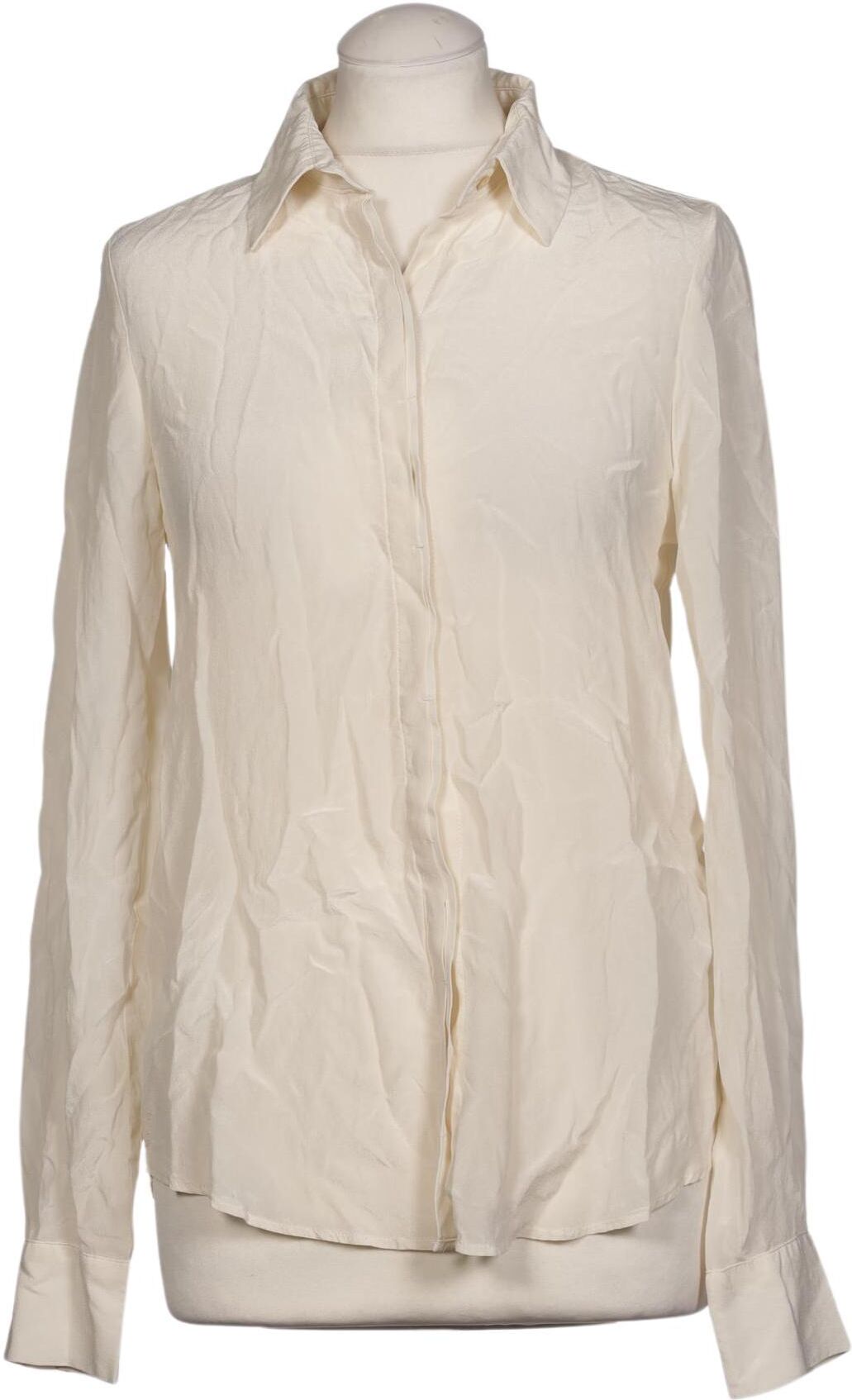 Zara Damen Bluse, Cremeweiß, Gr. M, Seide - Second Hand