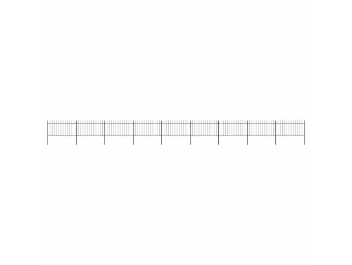 vidaXL Gartenzaun mit Speerspitze Stahl 1506 x 100 cm Schwarz