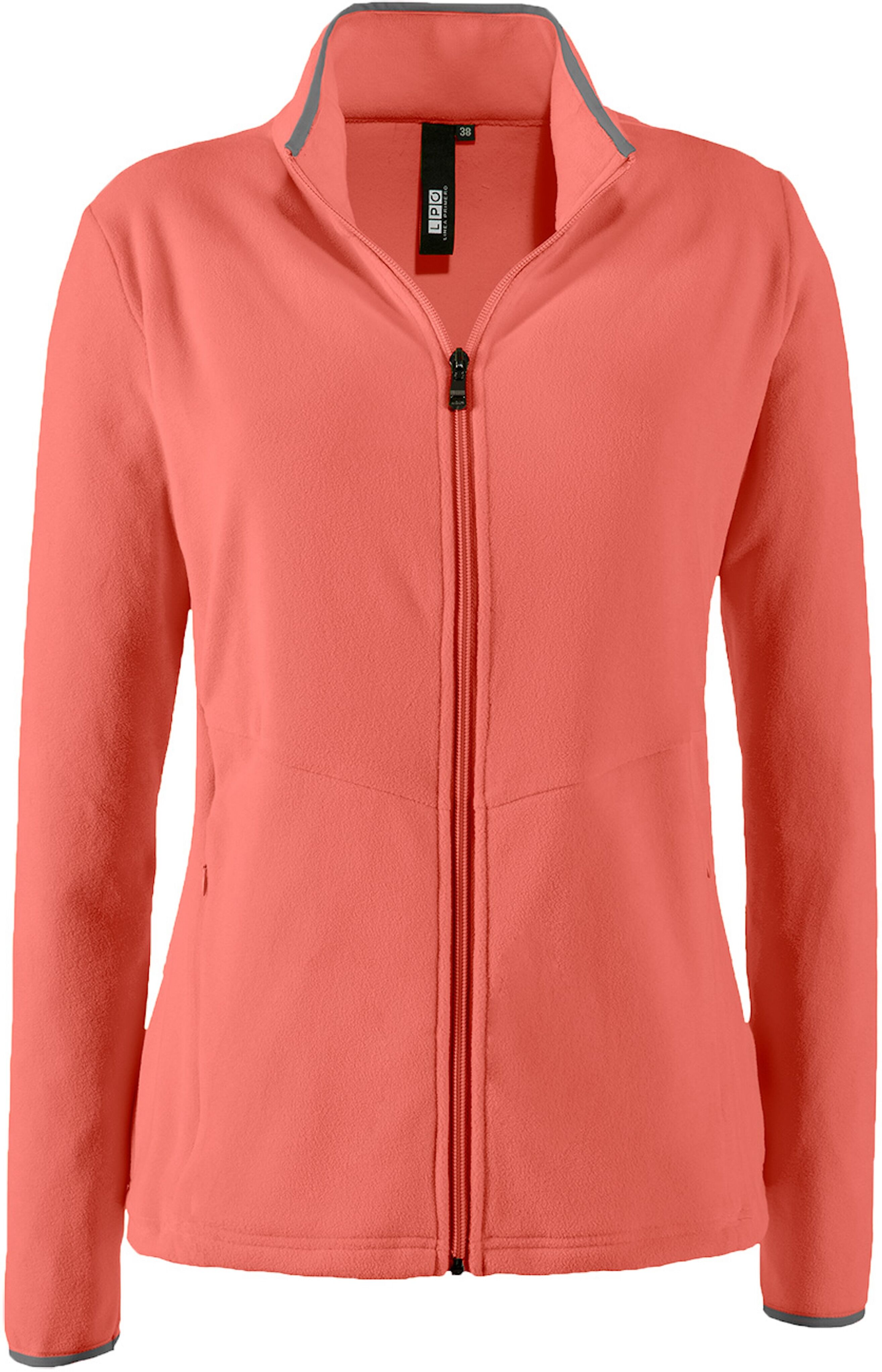 Fleecejacke DEPROC ACTIVE "DECORAH II WOMEN", Damen, Gr. 44L, rosa (rose), Fleece, 100% Polyester, tailliert hüftbedeckend, gerader Abschluss kontrastfarben, Jacken Fleecejacke, weiche Fleecejacke in traditioneller Optik rose 44L