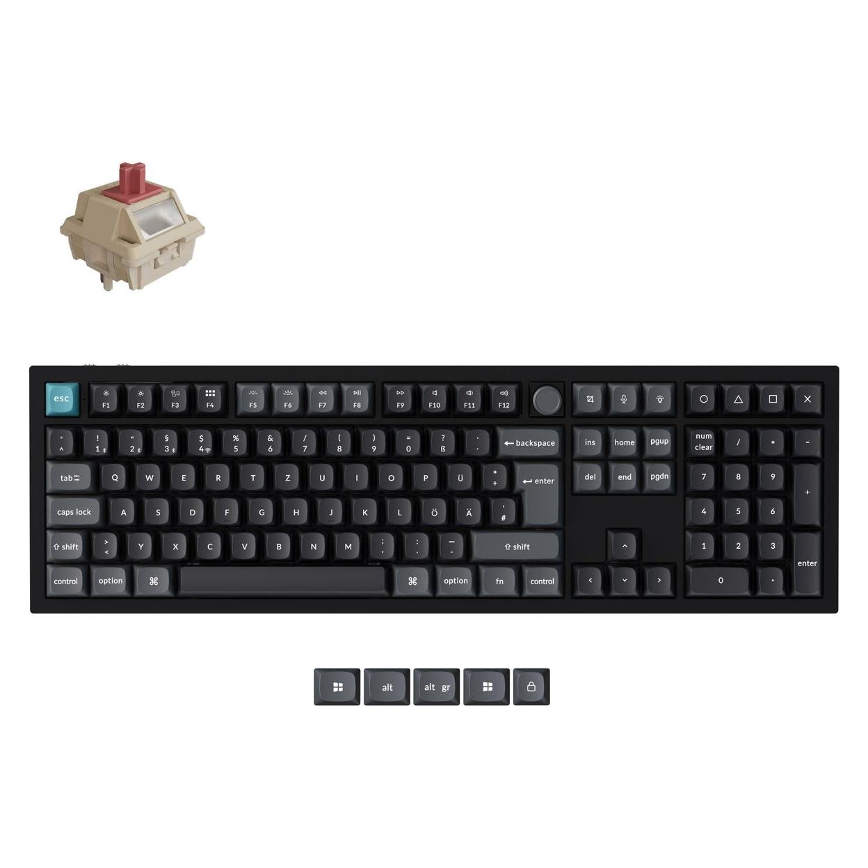 Keychron Q6 Ultra 8K (DE, Kabelgebunden, Kabellos) (Q6U-M1-DE)