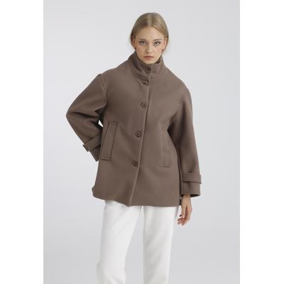 Kurzjacke FELIX HARDY "Kurzjacke", Damen, Gr. L, braun (mink), 100% Polyester, Jacken Kurzjacke