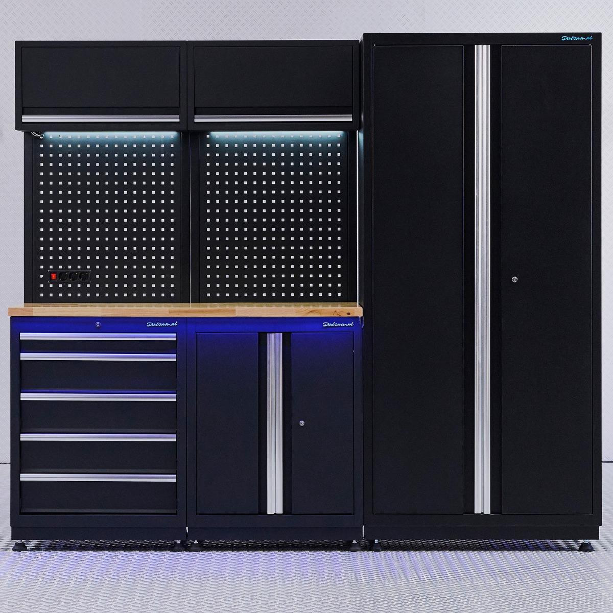 Datona Werkplaatsinrichting Premium Eiken Ladekast en Deurenkast 226 cm