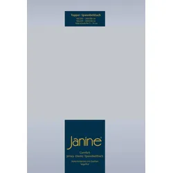 Janine Topper Spannbetttuch Elastic-Jersey 5001 silber 200x200 cm