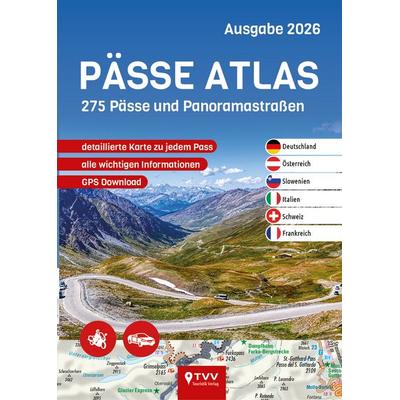 PÄSSE ATLAS 2026, Taschenbuch von , TVV Touristik-Verlag GmbH, 978-3-96599-076-0
