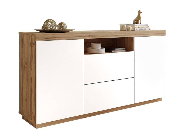 Lookway Kommode YOSHI auf Sockel und Schublade im Industrial Design, 164x85x42 cm