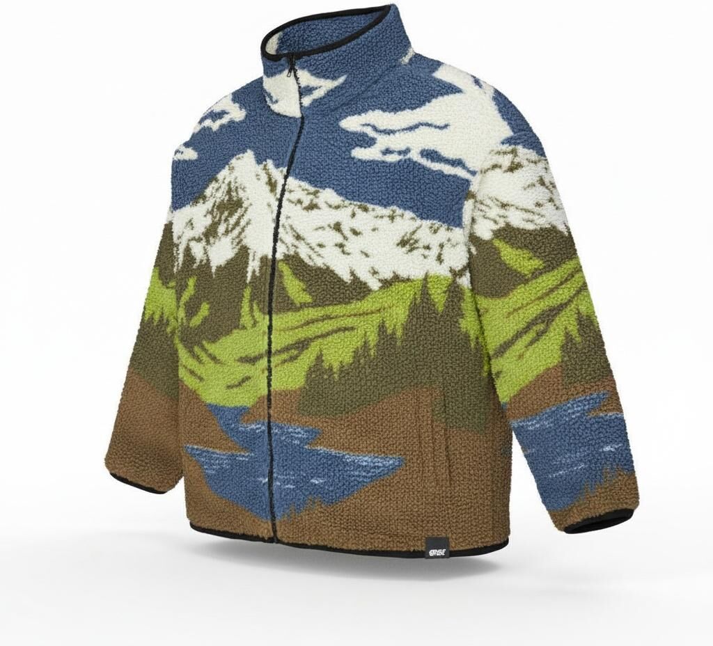 Picture  - Hafdals Zip Fleece Cloudy Landsc Sherpa - XL - Polaire
