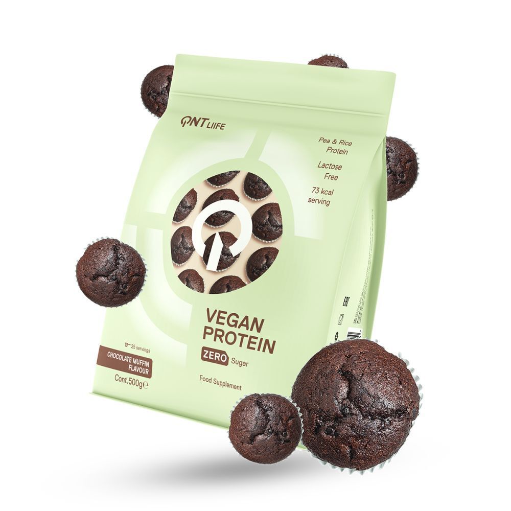 QNT Vegan Protein Chocolate Muffin 500 g Pulver
