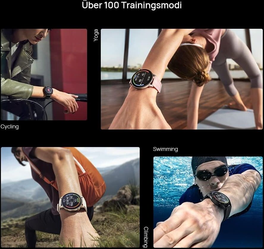 Huawei Watch GT 3 46mm Active Edition Smartwatch, Bluetooth Calling, SpO2, Heart Rate Monitor – Black