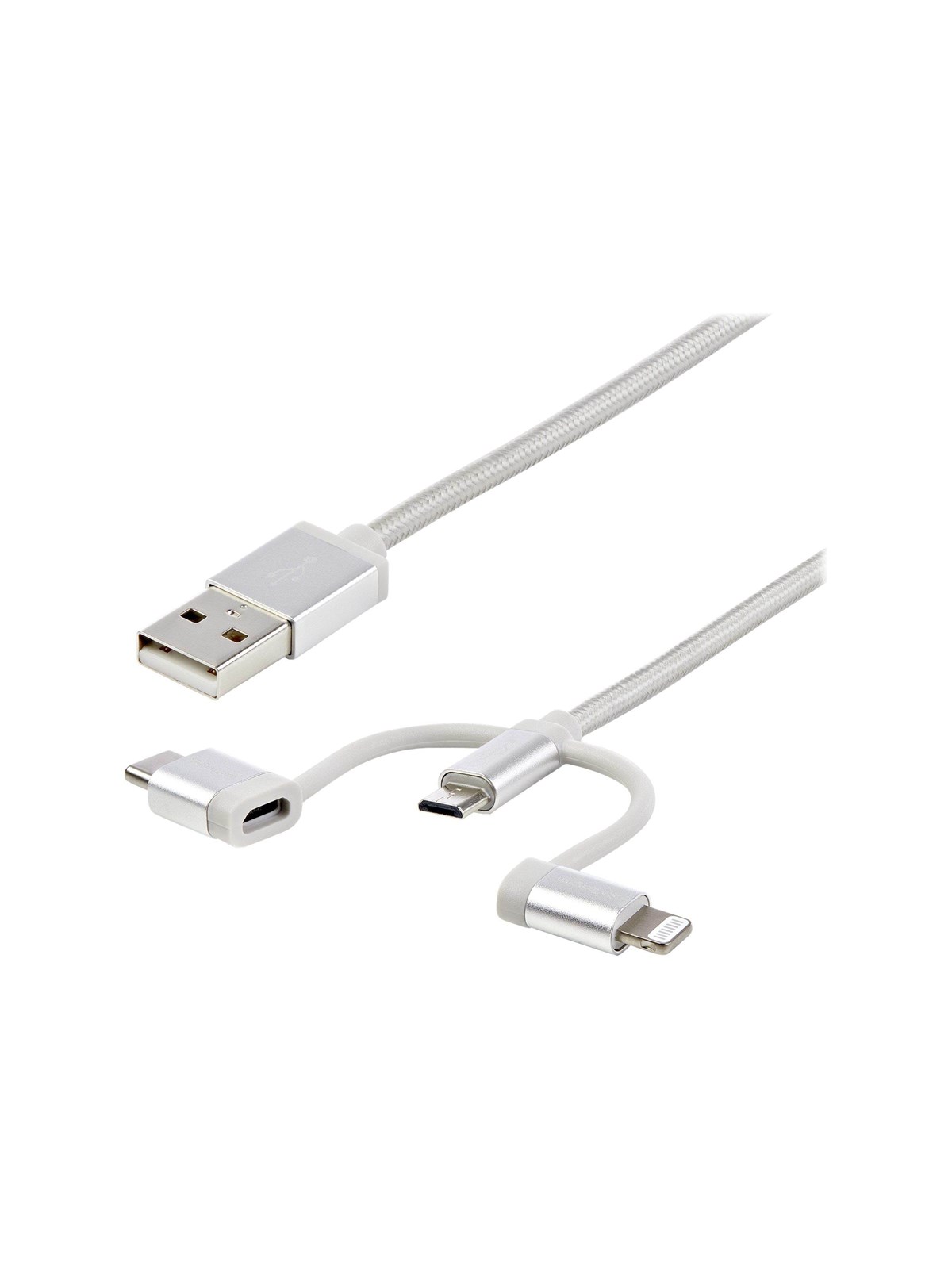 StarTech.com USB Multi Charging Cable - Lightning USB-C Micro-USB - USB cable - 1 m