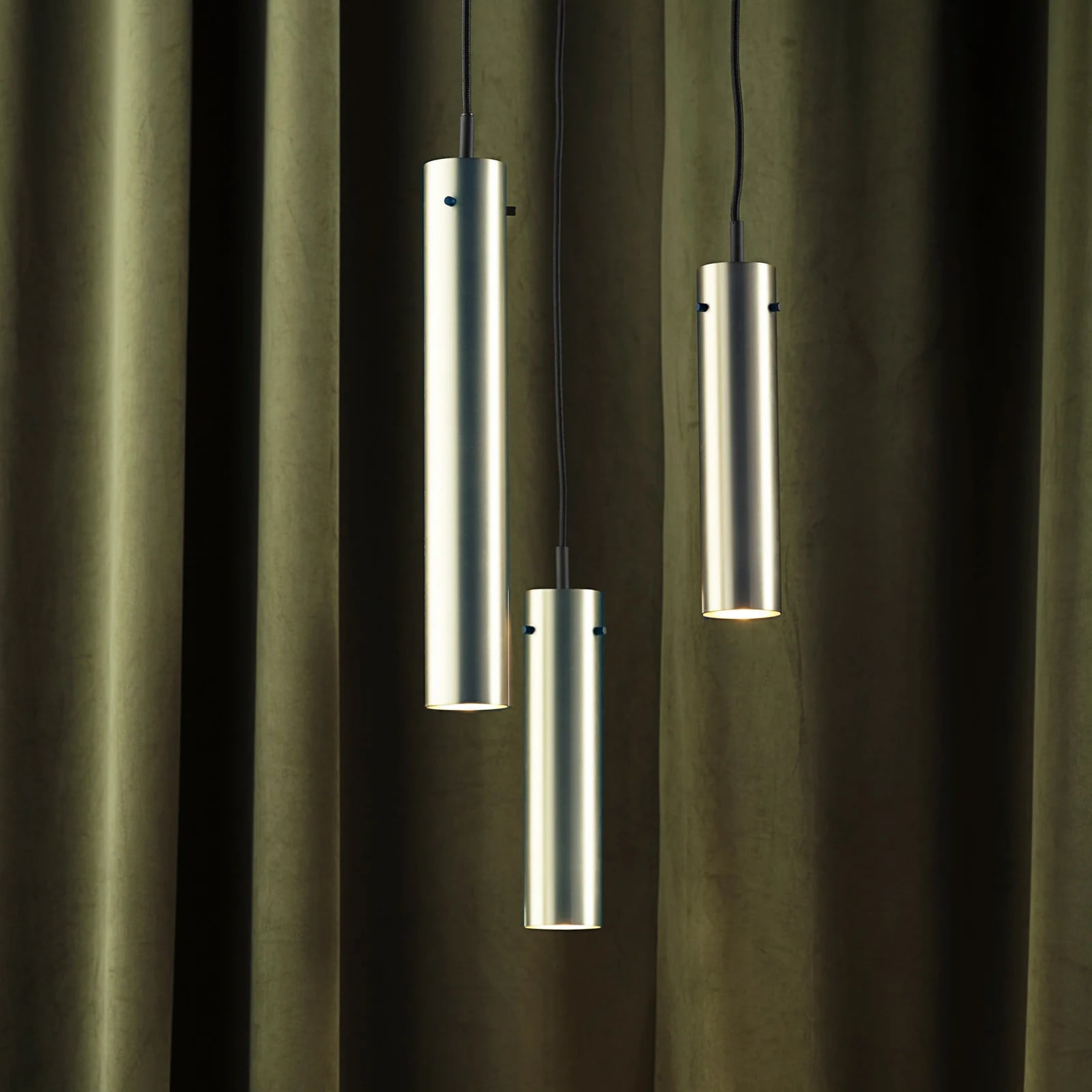 FRANDSEN FM2014 hanglamp, gepolijst staal, Hoogte: 36 cm