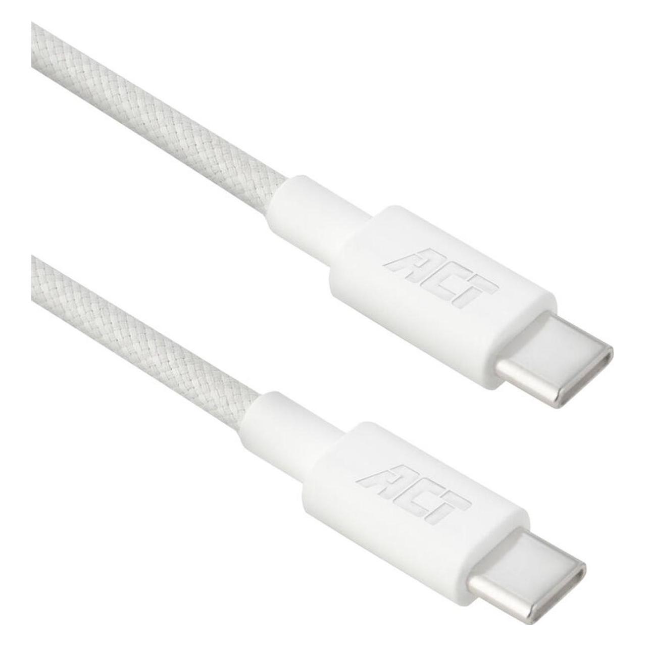 ACT USB 2.0 240W charging/data cable USB-C to USB-C, white, 2 meters (2 m, USB 2.0, 240 W) (AC3085)