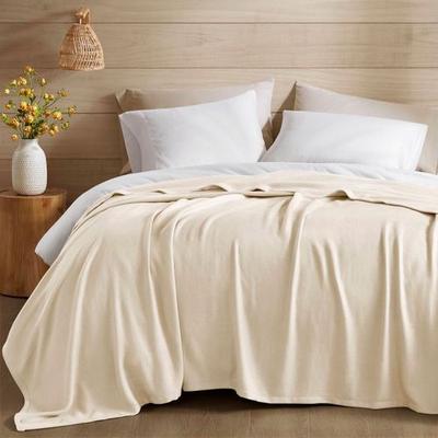 Jla Home/Bed Elegance Blanket, King, Ivory