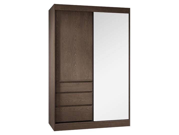 MIRJAN24 Kleiderschrank Haiti 140, Loft Schiebetürenschrank, Stilvoll Garderobenschrank (Farbe: Baltic Storm)