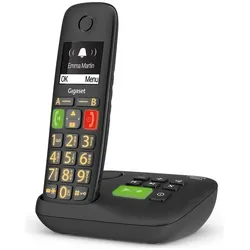 Gigaset E290A (DE-Version), Telefon, Schwarz