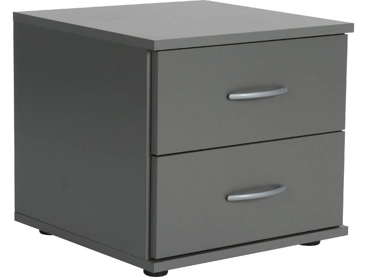 Container VOGL MÖBELFABRIK Barrie, Bürocontainer, Nachtschrank, mit Schubladen & Füssen , grau (graphitgrau), B:40cm H:36cm T:40cm, Holzwerkstoff, Schränke, Container, verschiedene Ausführungen, Höhe 37 cm, Made in Germany